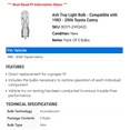 thumbnail image 2 of Ash Tray Light Bulb - Compatible with 1983 - 2006 Toyota Camry 1984 1985 1986 1987 1988 1989 1990 1991 1992 1993 1994 1995 1996 1997 1998 1999 2000 2001 2002 2003 2004 2005, 2 of 2
