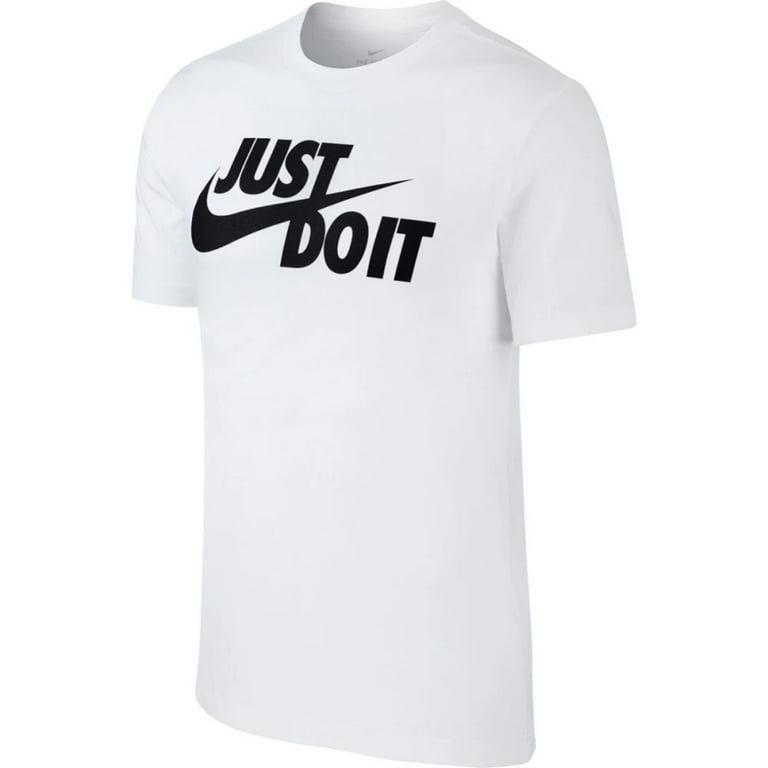 Nike Men's T-Shirt Sportswear Do It" Short Sleeve Crew Neck Athletic White / Black, Walmart.com
