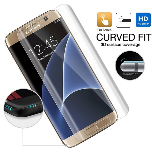 Full Cover Screen Protector HD Clear LCD Film Curved for  T-Mobile Samsung Galaxy S7 - Sprint Samsung Galaxy S7 - Verizon Samsung Galaxy S7 - AT&T Samsung Galaxy S7