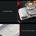 thumbnail image 4 of Stainless Steel Multi Compartment Cafeteria Tray For Adults Students Kids Home Dining Divided Lunch Plate, 4 of 8
