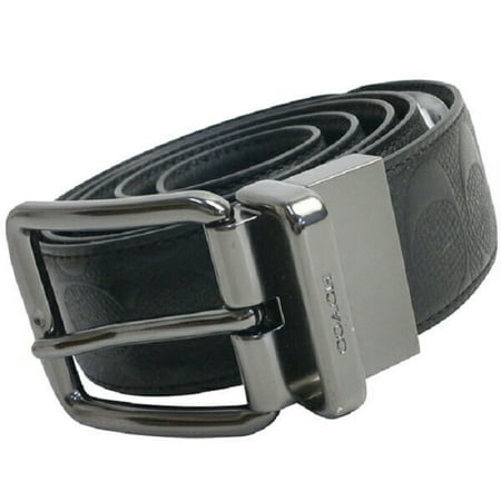Coach - Coach Wide Harness Cut To Size Signature Leather Reversible Belt, F55157 Black - 0
