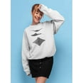 thumbnail image 2 of Grey-Scale Stingrays Ii. Sweatshirt Women -Studio W Designs, Female 3X-Large, 2 of 4