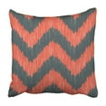 thumbnail image 1 of RYLABLUE Black Graphic Faux Ikat Chevron Pattern Red Zigzag Pillowcase 20x20 inch, 1 of 1