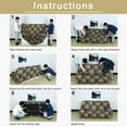 thumbnail image 5 of REGALWOVEN 4 Seater Sofa Slipcovers Stretch Couch Covers with Folral Print Grey Blue X-Large, 5 of 6