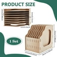 thumbnail image 2 of 8 Slot Paper File Organizer DIY for Desk Wood File Paper Holder Shelf Desktop Document Letter Envelope Mail Sorter Storage Rack Compartments DIY for A4 Size Folders Documents 13.4x9.25x13inch, 2 of 6