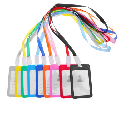 Supvox 9Pcs PP Badge Case with Lanyard for Easy Access Id and Business Cards
