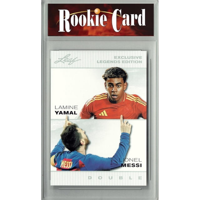 Tarjeta de novato 2024 Leaf Certified Mint+ de Lamine Yamal y Messi