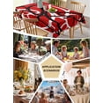 thumbnail image 6 of Red Geometric Tablecloth Square Table Cloth 54x54, Waterproof Tablecloth Outdoor Table Cloth, Modern Abstract Black White Striped Lines Washable Table Cover for Kitchen Dinning Party, 6 of 8