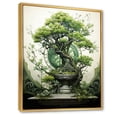 thumbnail image 2 of Designart "Japon Art peaceful Bonsai II" Floral Floater Framed Canvas Art Print, 2 of 7