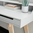 thumbnail image 5 of Linon Rosemont 2-Drawer Desk, 55" Wide, Natural and White Finish, 5 of 16