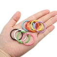 thumbnail image 4 of Unique Bargains 30mm Loose Leaf Binder Rings, 12 Pack 2.2mm Metal Flash Card Book Binding Rings for Key Chain Card, Pink, 4 of 7