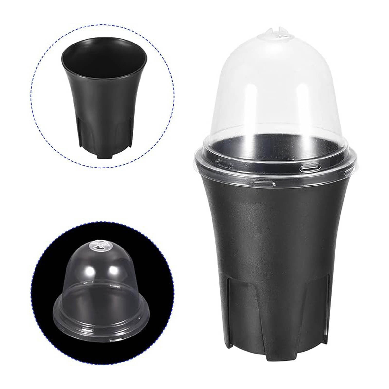 6 Pc Plastic Nursery Pots, Small Flower Starter Planters with Drainage Holes, Lightweight and Reusable for Seedlings, Cuttings, Indoor and Outdoor Gardening, Succulent Cultivation