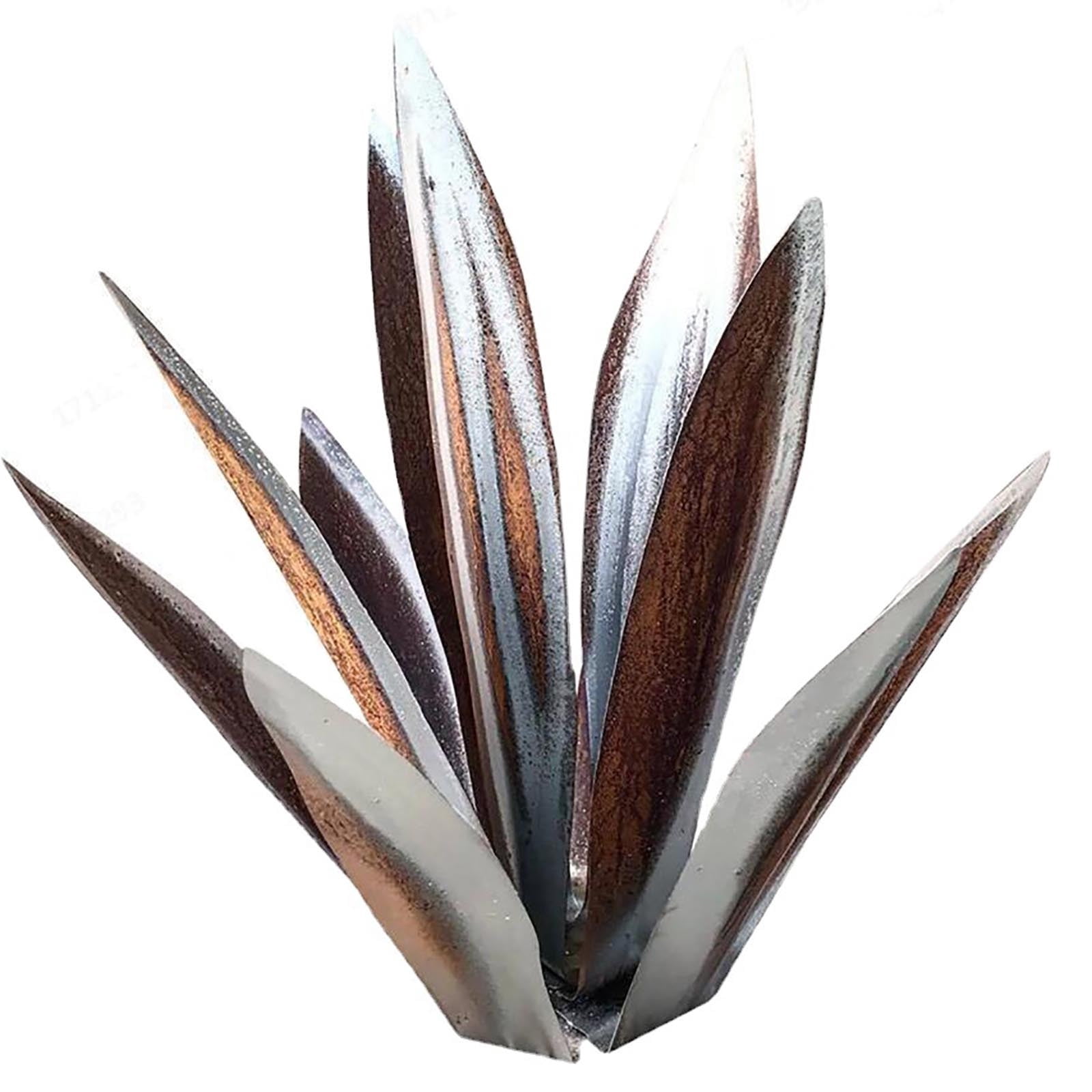 Realhomelove Metal Agave Yard Art, Tequila Rustic Garden Sculpture Statue, Metal Agave Plants Outdoor Decor, Agave Metal Plants for Yard, Garden Lawn Ornaments