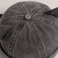 thumbnail image 5 of Hsqqdc 1pc Black Cotton Rolled Edge Docker Cap Unisex Brimless Cat Ear Landlord Hat for Daily Wear, 5 of 7