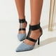 thumbnail image 5 of Zapatos de mujer Sandalias con correa en el tobillo y cremallera en la parte posterior Tacones de aguja con punta en pico Wmkox8yii  hfjk4112, 5 of 6