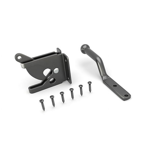 SHAR Black,1Piece Outdoor Gate Lock SelfLocking Door Latch Carbon