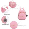 thumbnail image 3 of Cartoon Cat Backpack New Trend Japanese and Korean PU Simple and Cute Casual Women's Bag  Plush Ball Backpack, 3 of 7