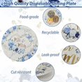 thumbnail image 6 of 169 pcs Blue Wedding Decorations, Mr and Mrs Wedding Disposable Dinnerware, Floral Printed Bridal Shower Plates and Napkins Sets, Paper Plates Cups Party Supplies, Serve 24 Guests, 6 of 8