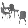 thumbnail image 1 of Mubson Set de 4 Sillas para Comedor. Sillas de Tela Sacre Gris, 1 of 5
