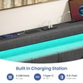 thumbnail image 4 of Greenstell Smart Charging Storage Bed Frame - 900lbs Capacity Noise-Free, Twin, Dark Gray, 4 of 7