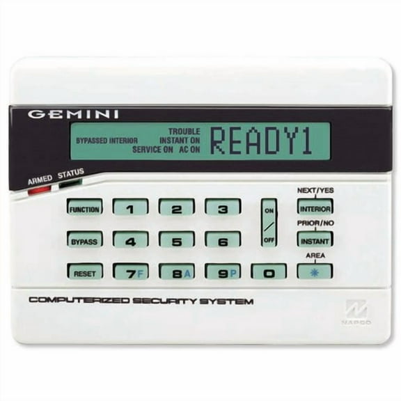 Napco Intrusion System Keypads,5-7/8" W,LCD GEM-RP2ASE2