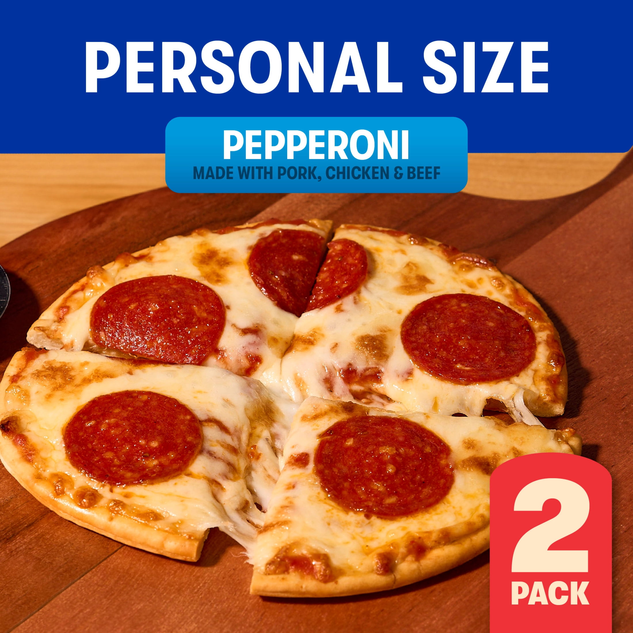 Jack's Pepperoni Pizza, Personal Pizza, 11.7 oz, 2 Pack (Frozen)