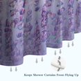 thumbnail image 6 of Purple Butterfly Flower Pattern Shower Curtain 36"x72" ,Bathroom Decorative Shower Curtains Set with 12 Hooks,Modern Waterproof Washable Shower Curtain, 6 of 6