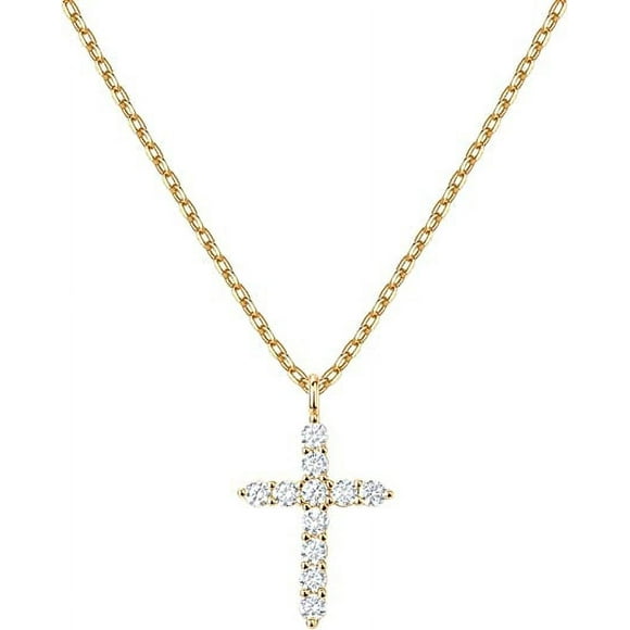 Zircon Women's Cross Necklace | SHOPBOP Cross Pendant | Women's Necklace (Gold)