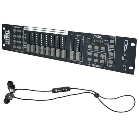 Chauvet DJ OBEY10 DMX-512 2U Rack Mount Light Controller OBEY 10+Earbuds
