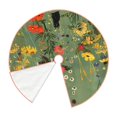 thumbnail image 2 of Kdxio Botanical Garden With Cats Print Christmas Tree Skirt Christmas Xmas Tree Skirts Mat for New Year Holiday Christmas Party Decorations-36", 2 of 7