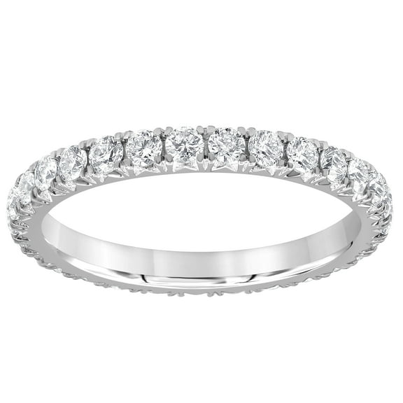 Unique Moments 1 ct Lab Grown Diamond Eternity Band in 14K White Gold