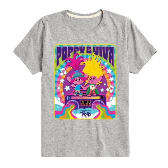 Trolls - Band Together - Poppy and Viva - Toddler and Youth Short Sleeve Graphic T-Shirt