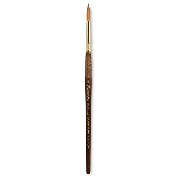 Escoda Reserva Kolinsky-Tajmyr Sable Brush - Pointed Round, Short Handle, Size 6