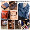 thumbnail image 6 of 1 Box 40 Sets 8 Style Coin Screw Rivets Decorative Buckle Sunflower Shape Castings Screw Back Button for Leather Screw Back Manual DIY Decoration, 6 of 6