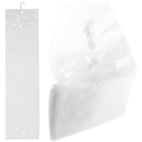 DRAFIDEEP 5Pcs Transparent PVC Wig Organizer Bag for Multiple Wigs with Hanging Hook for Travel