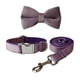 thumbnail image 1 of Pet Dog Collar and Leash, Velvet Dog Collar and Leash, Soft and Comfortable, Adjustable Collars for Dogs Dark Purple Pink Velvet Dog Collar Double Kno, 1 of 5