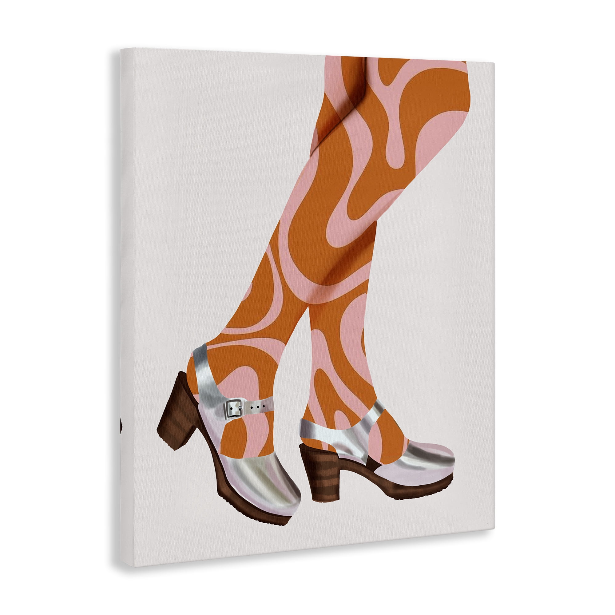 Stupell Industries Groovy Fashion Legs People Painting Wrapped Canvas Art Print Wall Art, 30 x 40