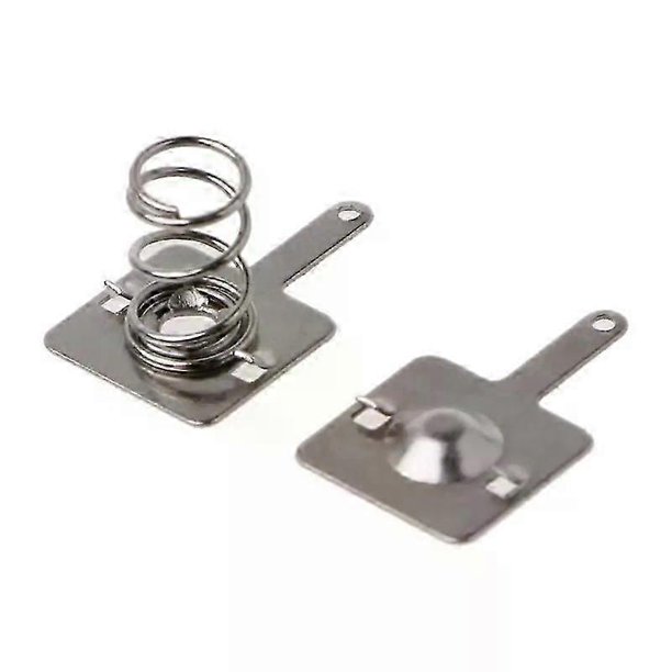 Juego de 50 pares de placas metálicas con resorte para pilas AA y AAA (contacto positivo y negativo)