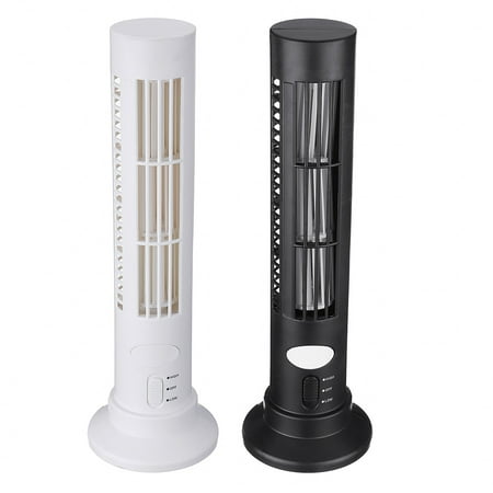 Portable B Tower Fan Cooling Bladeless 2 Speed No-Leaf Air Conditioner PC - image 5 of 5