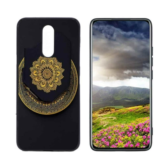 Floral-Mandala-Golden-Art-1 Phone Case, Degined for LG Solo LTE Case Men Women, Flexible Silicone Shockproof Case for LG Solo LTE