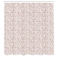 thumbnail image 3 of Ambesonne NYC Shower Curtain, Famous of New York Doodle, 69"Wx75"L, Ivory Burgundy White, 3 of 5