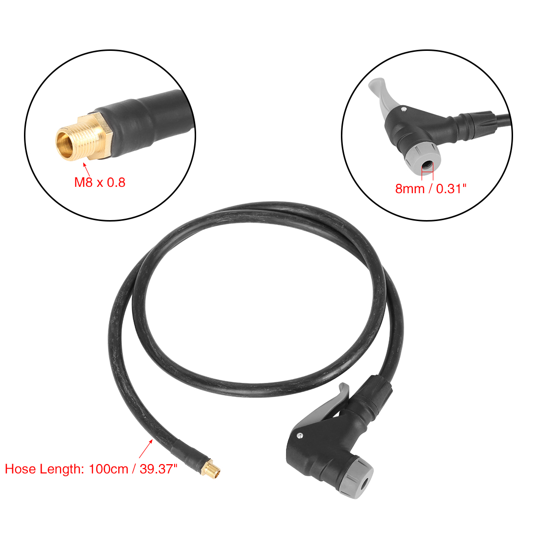 100cm 2in1 Multifunctional Inflatable Air Tyre Tire Chuck Inflator