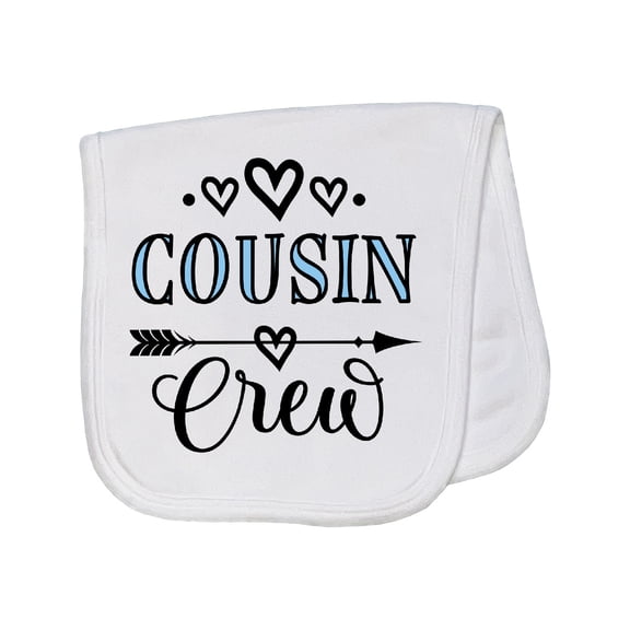 Inktastic Cousin Crew Baby Burp Cloth