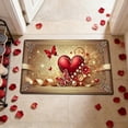 thumbnail image 5 of Eoozwa Valentine's Day Doormat Red Love Heart Welcome Floor Mat Non-Slip Entrance Door Rugs for Indoor Outdoor Home Bathroom Decor, 16 x 24 Inch, 5 of 6