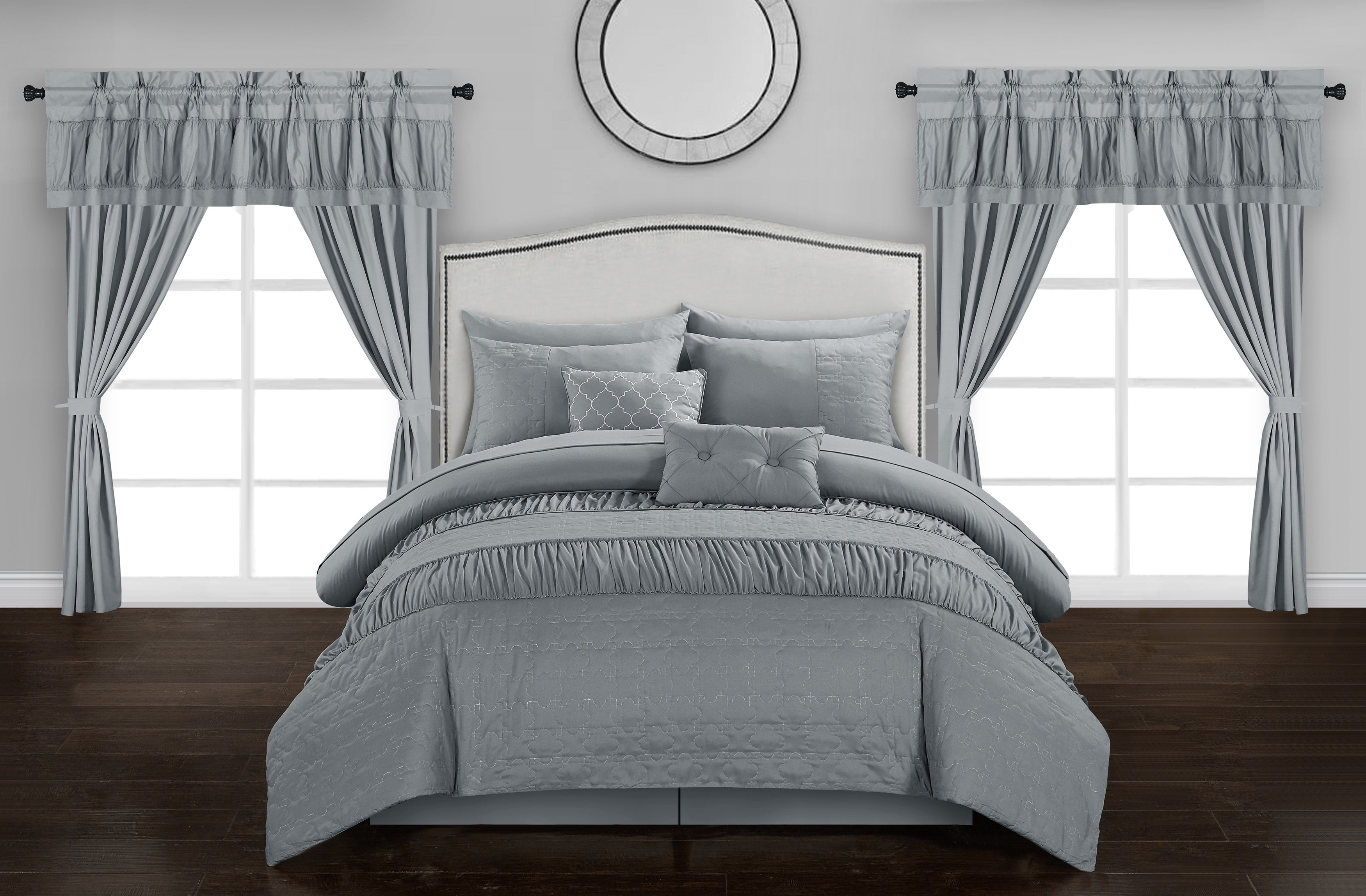 Mykonos 20 Piece Comforter Set Embossed Bedding - Sheets Window