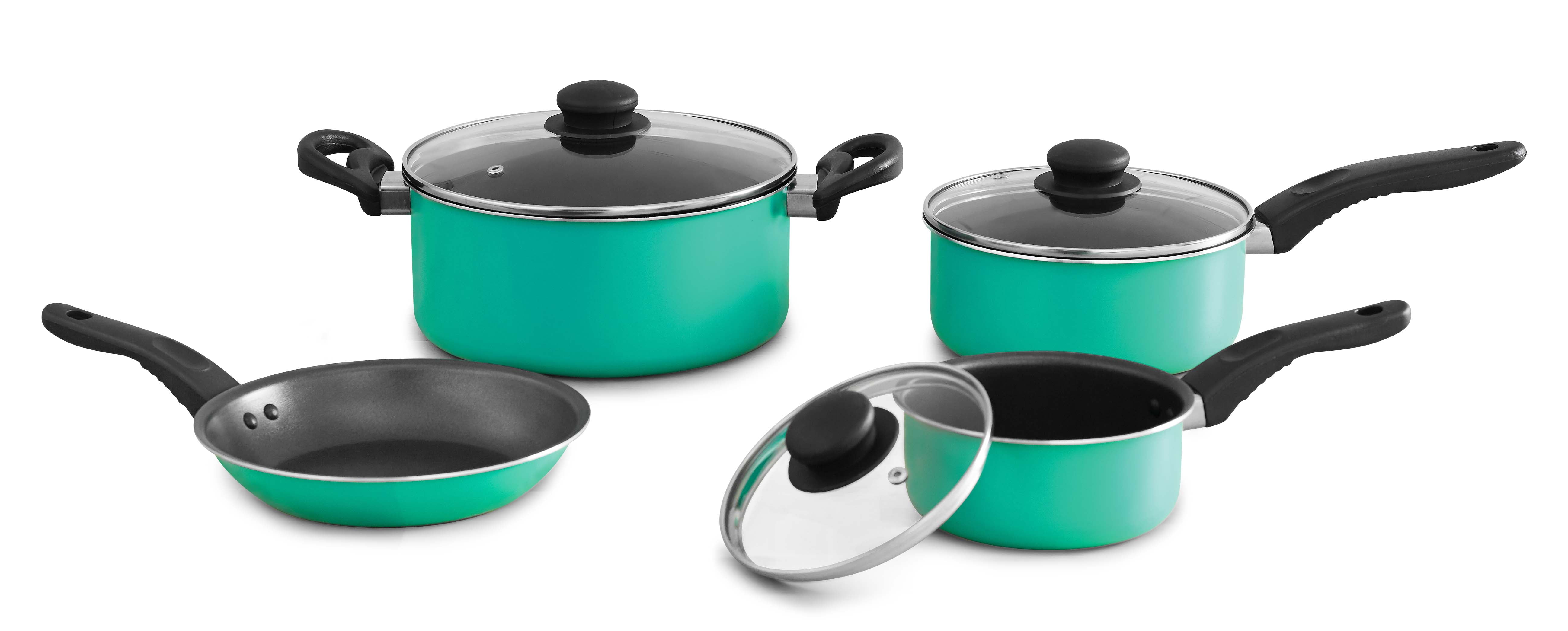 Mainstays 7 Piece Aluminum Non-Stick Cookware Set - Walmart.com