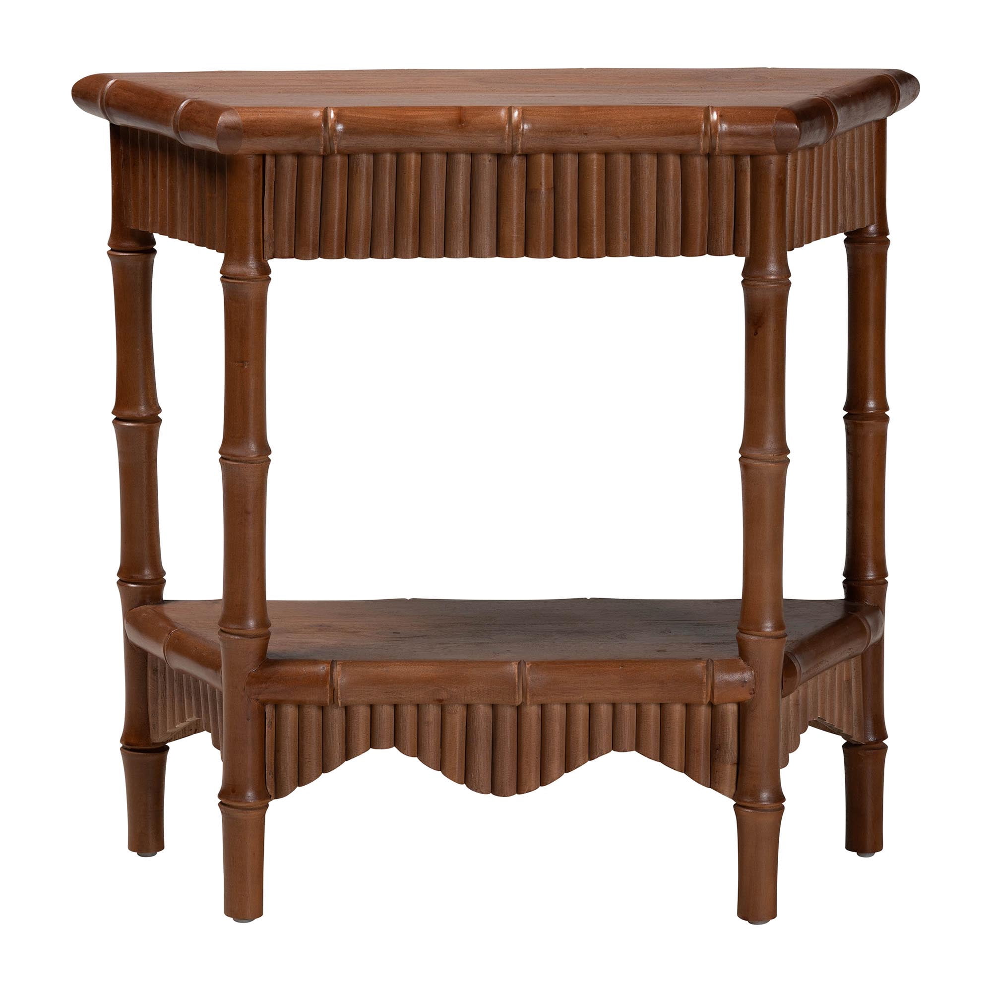 bali & pari Alessa Boho Console Table, 34 in., Mahogany Brown