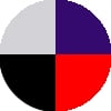 4Pk-Black Red Purple H Gray