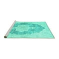 thumbnail image 2 of Ahgly Company Machine Washable Indoor Rectangle Persian Turquoise Blue Traditional Area Rugs, 5' x 7', 2 of 4