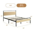 thumbnail image 2 of Rest Haven Ashland Metal and Wood Platform Bed, Full, Natural, 2 of 12